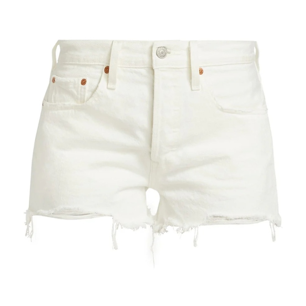 Levi’s Premium 501 White Denim Shorts